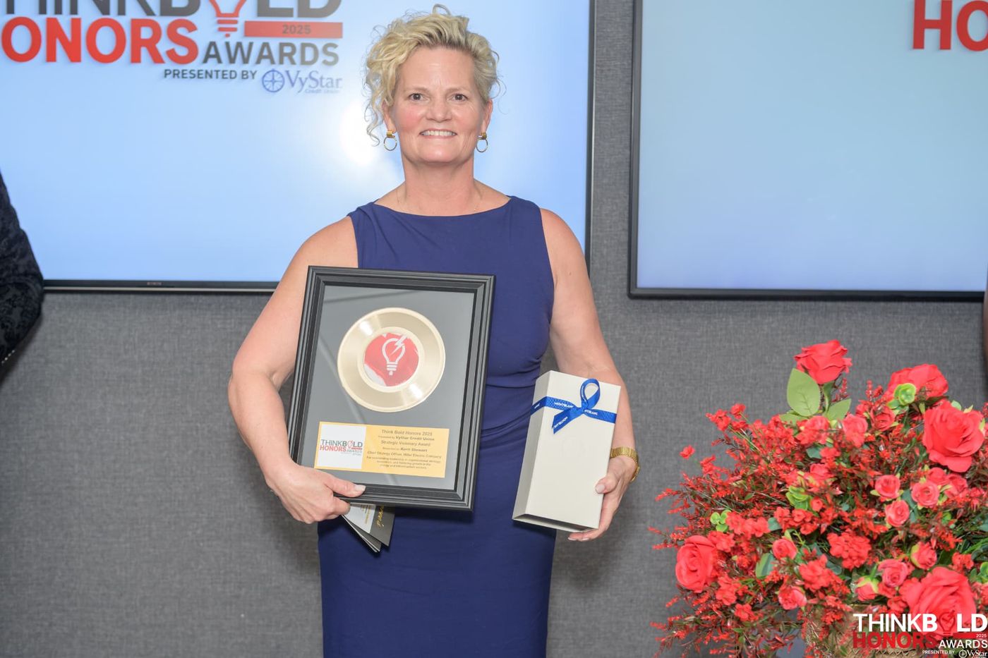 Kerri Stewart receiving the Strategic Visionary Award